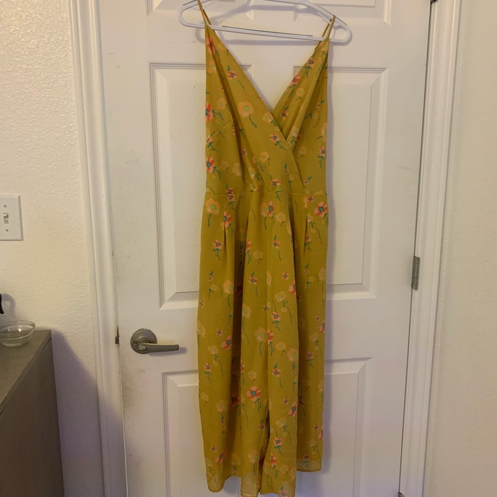 Yellow floral jumpsuit